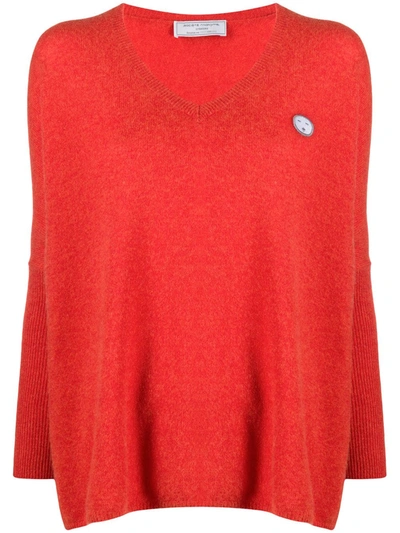 Société Anonyme Logo-patch Flared Jumper In Red