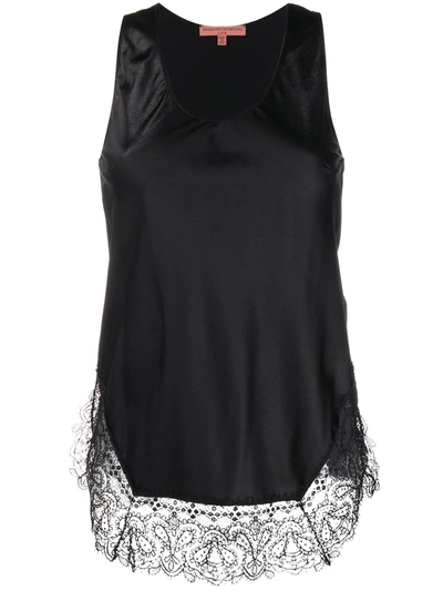 Ermanno Scervino Racerback Silk-blend Top In Black