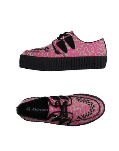 Underground Lace-up Shoes In Pink