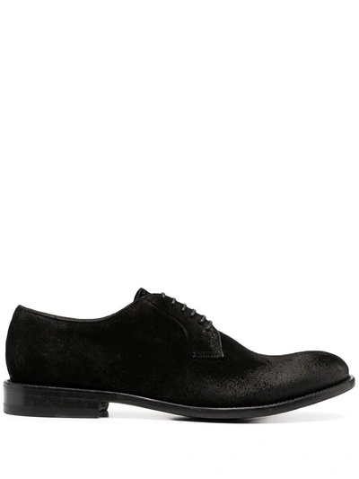 Tagliatore Lace-up Leather Derby Shoes In Black