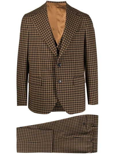 Gabriele Pasini Ginham Suit Set In Brown