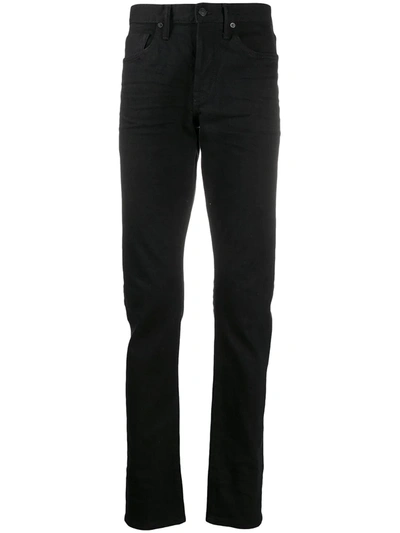 Tom Ford High-rise Straight-leg Jeans In Black