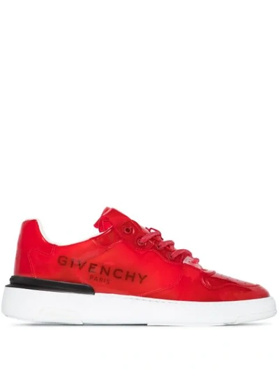 Givenchy Wing Transparent Low-top Sneakers In Red