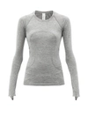 Lululemon Swiftly 2.0 Technical-mesh Long-sleeved T-shirt In Grey Multi