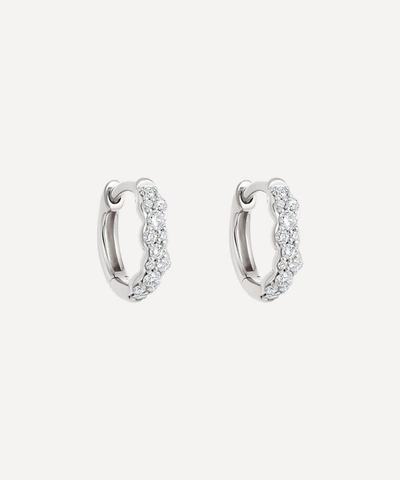 Astley Clarke 14ct White Gold Mini Interstellar Diamond Hoop Earrings
