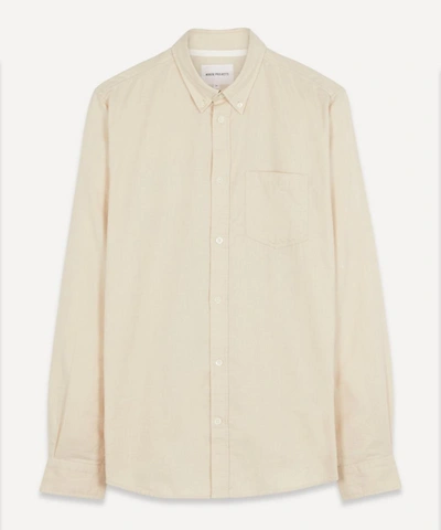Norse Projects Anton Flannel Pocket Shirt In Oatmeal