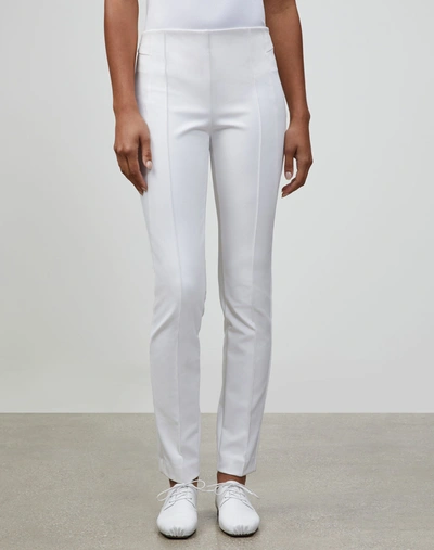 Lafayette 148 Gramercy Acclaimed-stretch Pants In White