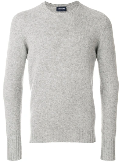 Drumohr Crew Neck Sweater In Grey