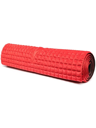 No Ka'oi Embossed Logo Yoga Mat In Red