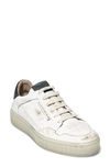 Allsaints Mens Chalk White Alton Leather Low-top Trainers 8 In Calk White