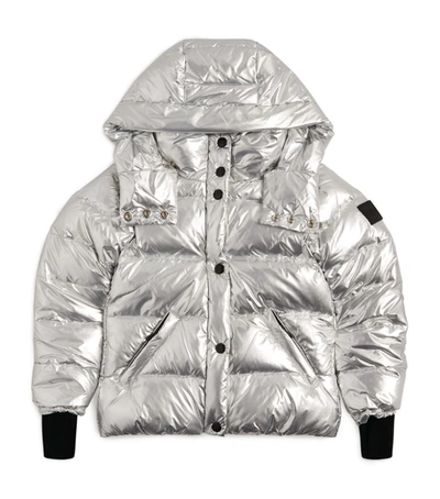 Sam Girls' Elsa Shimmer Down Puffer Jacket - Big Kid In Gunmetal