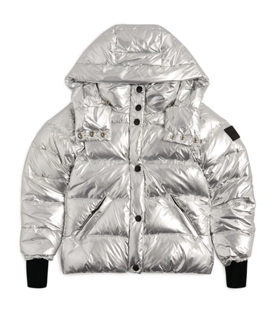 Sam. Girls' Elsa Shimmer Down Puffer Jacket - Big Kid In Gunmetal