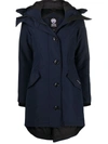 Canada Goose Rossclair Hooded Parka Coat In Atlantic Navy