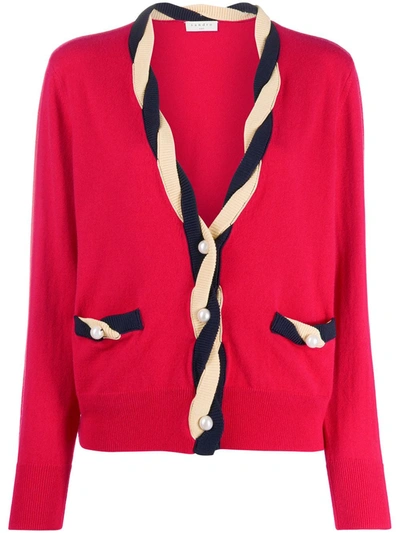 Sandro Tressywool & Cashmere Cropped Cardigan In Red