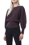French Connection Mozart Balloon Sleeve Sweater In Decadence