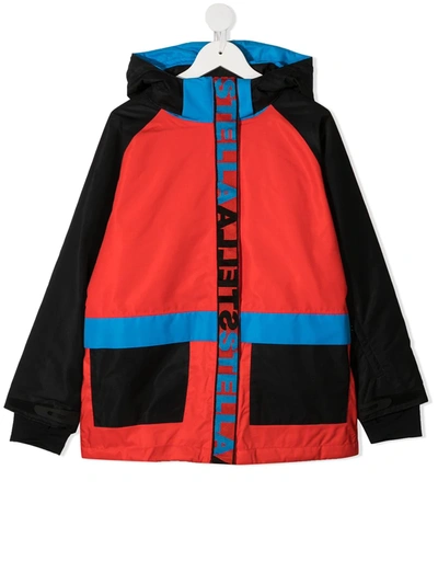 Stella Mccartney Teen Colour-block Ski Jacket In Blue