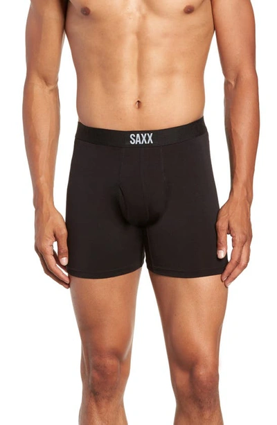 Saxx Ultra Relaxed Fit Boxer Briefs In Black/ Black