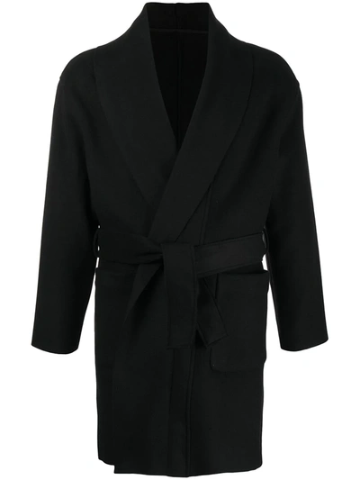 Costumein Virgin Wool Trench Coat In Black