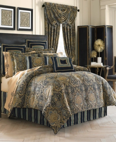 J Queen New York Five Queens Court Palmer California King Comforter Set Bedding In Black