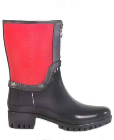 Däv Dav Dryden Waterproof Women's Mid-height Rain Boot Women's Shoes In Red