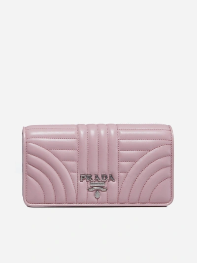 Prada Diagramme Quilted Leather Clutch Bag