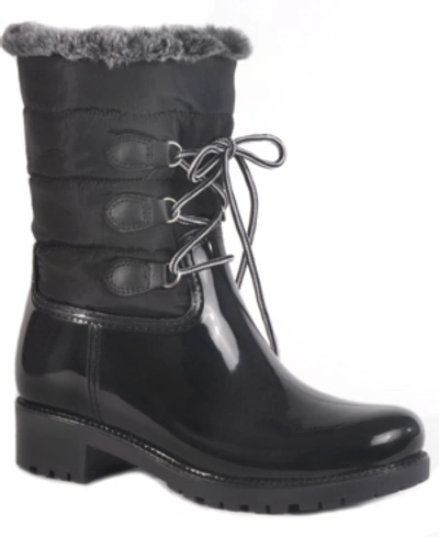 Däv Dav Helena Waterproof Women's Mid Height Boot Women's Shoes In Black