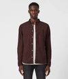 Allsaints Huntingdon Slim Fit Button-down Shirt In Burnt Siena