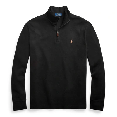 Polo Ralph Lauren Estate-rib Quarter-zip Pullover In Polo Black