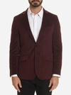 Robert Graham Wilkes Velvet Sport Coat Long Fit In Burgundy