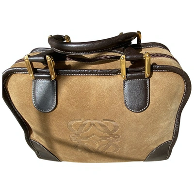 Pre-owned Loewe Amazona Handbag In Camel
