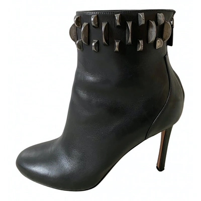 Pre-owned Samuele Failli Leather Ankle Boots In Black