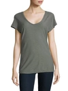 James Perse V-neck Cotton & Modal Tee In Signet