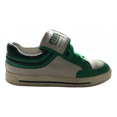 Pre-owned Marc By Marc Jacobs Leather Trainers In Green