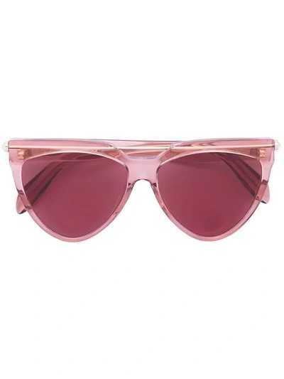 Alexander Mcqueen Piercing Shield Sunglasses In Pink