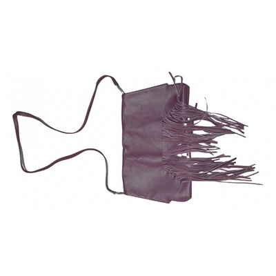 Pre-owned Orciani Purple Leather Handbag