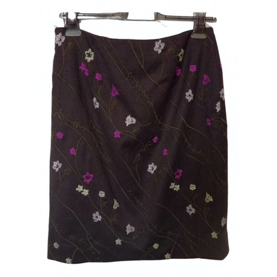 Pre-owned Moschino Cheap And Chic Wool Mid-length Skirt In Brown