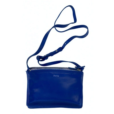 Pre-owned Jucca Leather Crossbody Bag In Blue