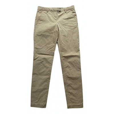 Pre-owned Moncler Straight Pants In Beige