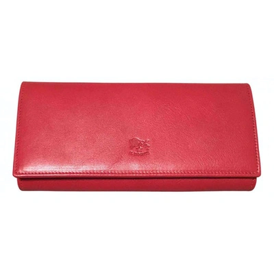 Pre-owned Il Bisonte Red Leather Wallet