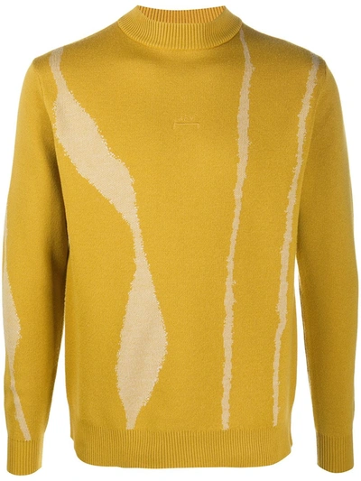 A-cold-wall* Patterned Wool Jumper In Yellow