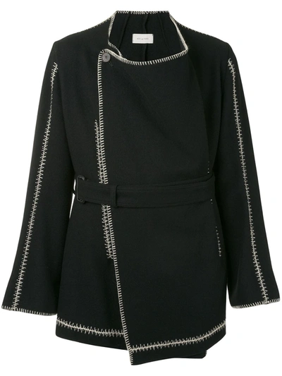 Bed J.w. Ford Contrast Stitch Blanket Jacket In Black