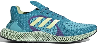 Pre-owned Adidas Originals  Zx Runner 4d Aqua In Light Aqua/yellow Tint/purple