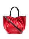Proenza Schouler Women's Small Ruched Leather Tote In Flame Red