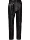 Jonathan Simkhai Tessa Vegan Leather Cropped Trousers In Black
