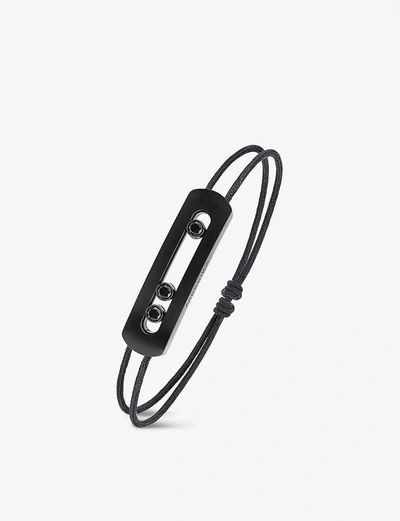 Messika Womens Titanium Move Cord And 0.25ct Brilliant-cut Diamond Bracelet