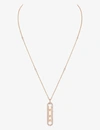 Messika Move 10th 18ct Rose-gold And 0.74ct Brilliant-cut Diamond Pendant Necklace In Pink Gold