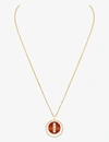 Messika Women's Yellow Gold Lucky Move 18ct Yellow-gold, 0.3ct Diamond And Carnelian Necklace
