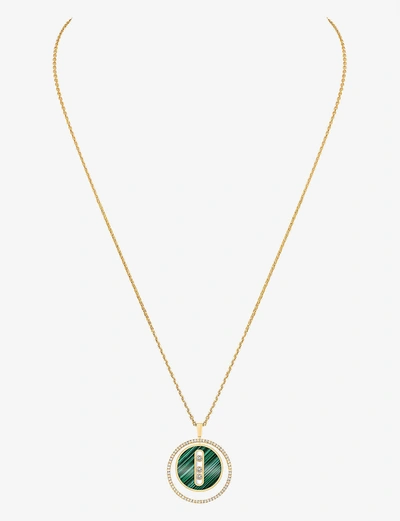 Messika Yellow Gold, Diamond And Malachite Lucky Move Necklace