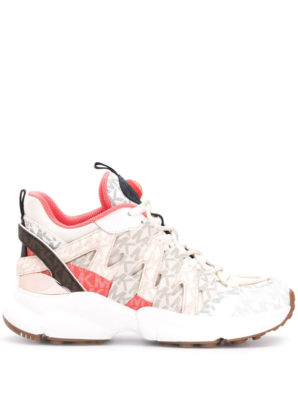 michael michael kors hero leather and mesh trainer