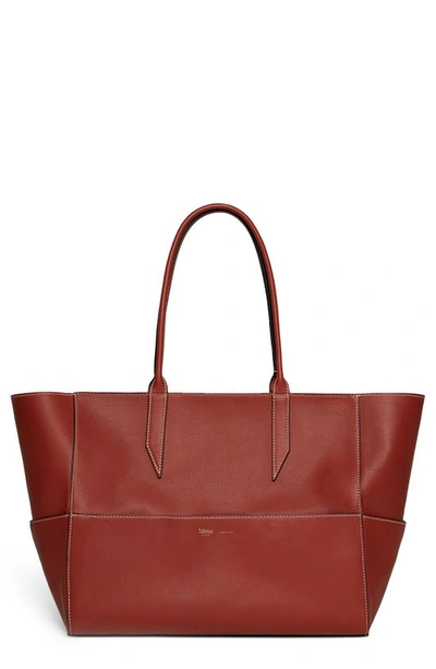 Metier Small Incognito Cabas Leather Tote In Sienna